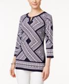 Jm Collection Printed Tunic Top, Only At Macy's