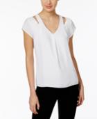 Calvin Klein Petite V-neck Cutout Top