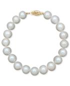 Belle De Mer Pearl Cultured Freshwater Pearl Strand Bracelet In 14k Gold (8-1/2-9-1/2mm)