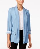 Jessica Simpson Open-front Chambray Blazer