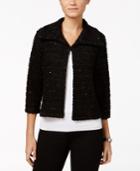 Jm Collection Cropped Boucle Jacket, Only At Macy's