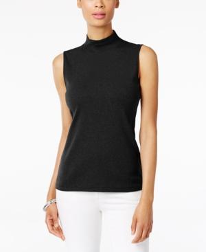 Karen Scott Petite Mock-neck Tank Top, Created For Macy's