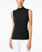 Karen Scott Petite Mock-neck Tank Top, Created For Macy's