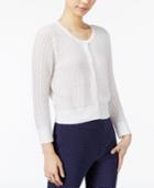 Maison Jules Honeycomb-stitch Cotton Cardigan, Created For Macy's