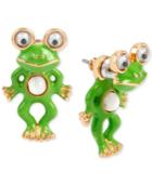 Betsey Johnson Gold-tone Frog Stud Earrings