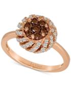 Le Vian Chocolatier Diamond Cluster Ring (3/4 Ct. T.w.) In 14k Rose Gold