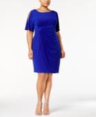 Connected Plus Size Cold-shoulder Sheath Dress