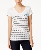 Maison Jules Wave-print Graphic T-shirt, Only At Macy's