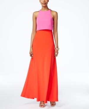 Jill Jill Stuart Colorblocked Popover Gown