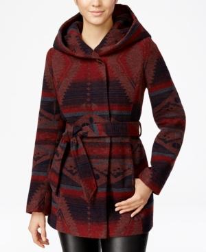 Coffeeshop Hooded Belted Walker Coat