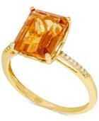 Citrine (2-1/2 Ct. T.w.) & Diamond Accent Ring In 14k Gold