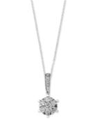 Bouquet By Effy Diamond Pendant Necklace (1/4 Ct. T.w.) In 14k White Gold