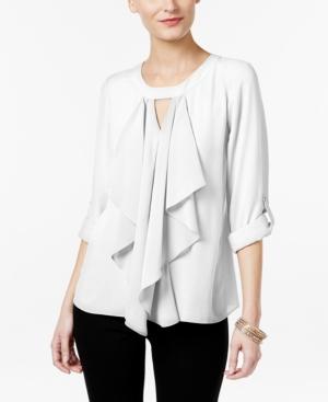 Thalia Sodi Ruffle-front Blouse, Created For Macy's