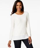Style & Co. Chiffon-hem Top, Only At Macy's