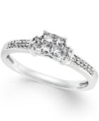 Diamond Promise Ring In 10k White Gold (1/5 Ct. T.w.)