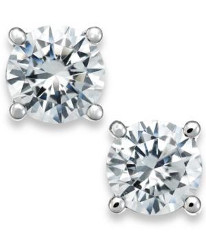 X3 Certified Diamond Stud Earrings In 18k White Gold (1/2 Ct. T.w.)