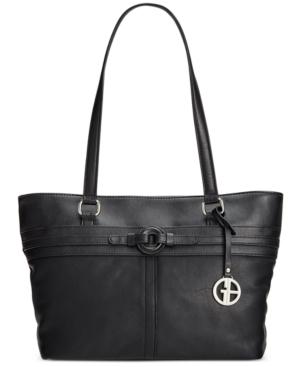 Giani Bernini Covered Ring Nappa Leather Tote, Only At Macy's