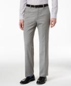 Alfani Men's Traveler Light Grey Solid Slim-fit Pants, Created For Macy's