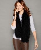 The Fur Vault Knitted Tibetan Lamb Fur Scarf