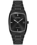 Citizen Men's Eco-drive Black Ion-plated Stainless Steel Bracelet Watch 44mm Au1077-59h