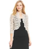 R & M Richards Scalloped Sequin Lace Bolero