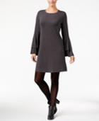 Style & Co Tiered-sleeve Sweatshirt Dress, Created For Macy's