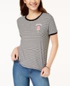 Pretty Rebellious Juniors' Chill Out Sweetie Striped Graphic T-shirt