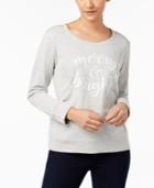 Style & Co Embellished Merry & Bright Sweatshirt, Created For Macy's