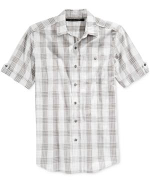 Sean John Men's Checked Short-sleeve Shirt