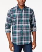 Tasso Elba Big And Tall Plaid Long-sleeve Shirt, Only At Macy's