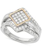 Wrapped In Love Diamond Ring (1 Ct. T.w.) In 14k Gold And Sterling Silver, Created For Macy's