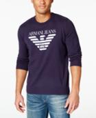 Armani Jeans Men's Graphic-print Logo Sweater