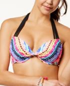 California Waves Juniors Under The Sun Underwire Push-up Halter Bikini Top Women's Swimsuit