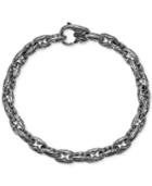 Scott Kay Men's Engraved Link Bracelet In Sterling Silver