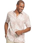 Tasso Elba Dotted Palm Stripe Shirt