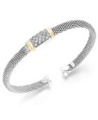 Diamond Cuff Bracelet In 14k Gold Over Sterling Silver And Sterling Silver (1/2 Ct. T.w.)