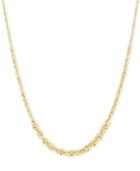 Italian Gold Graduated Abbracci Link 18 Chain Necklace (2mm-5mm) In 14k Gold