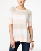 Tommy Hilfiger Striped Elbow-sleeve Sweater
