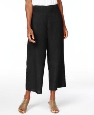 Eileen Fisher Organic Linen Cropped Wide-leg Pants, Regular & Petite