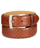 Tasso Elba Men's Embossed Leather Belt, Created For Macy's
