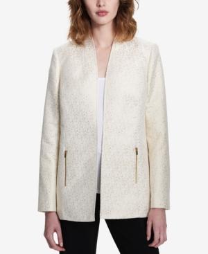 Calvin Klein Open-front Metallic Blazer