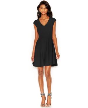 Bar Iii Cap-sleeve Fit & Flare Dress, Created For Macy's