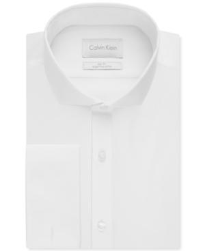 Calvin Klein Platinum Slim-fit White French Cuff Dress Shirt