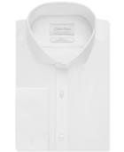 Calvin Klein Platinum Slim-fit White French Cuff Dress Shirt