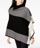 Charter Club Cashmere Colorblocked Poncho Sweater, Created For Macy's