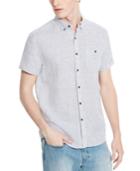 Kenneth Cole Reaction Men's Striped Linen Short-sleeve Shirt