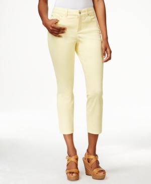 Charter Club Bristol Tummy-control Capri Jeans, Colored Wash