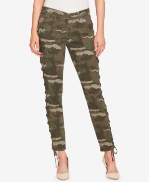 William Rast Lace-up Camo Skinny Jeans