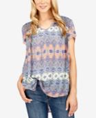 Lucky Brand Printed High-low Top