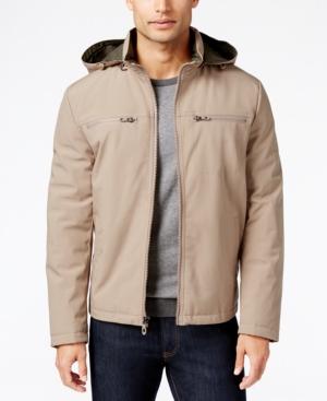 Kenneth Cole Soft Shell Hooded Bomber Jacket